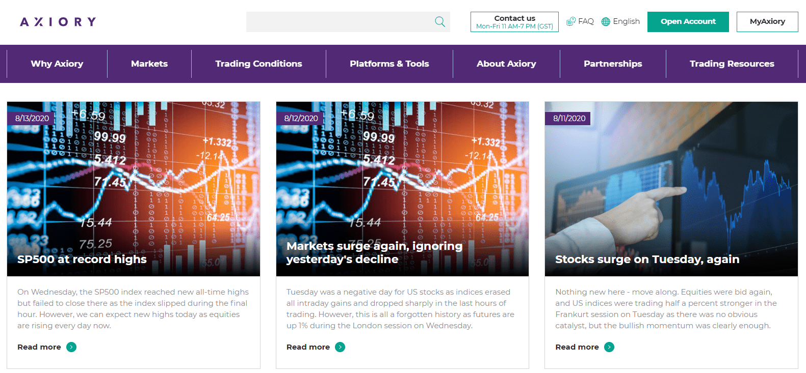 Axiory Review market news Axiory Review market news